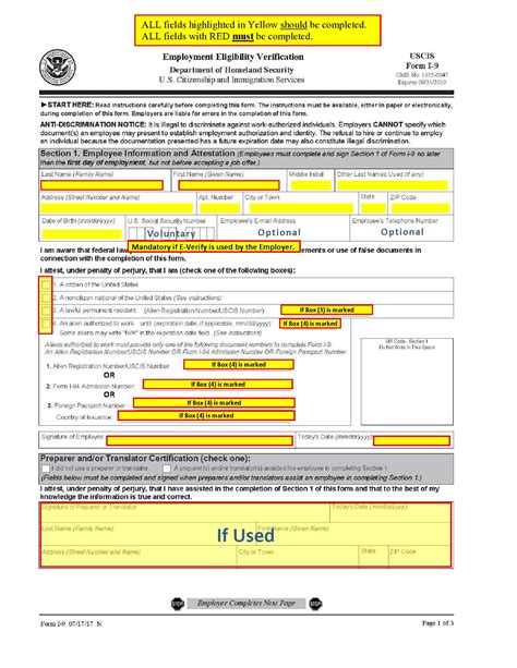 1~9|Completing Form I